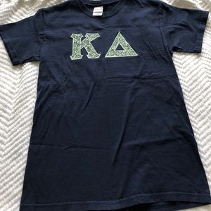 💚ΚΔ💚 Kappa Delta Navy Stitch Letter Shirt